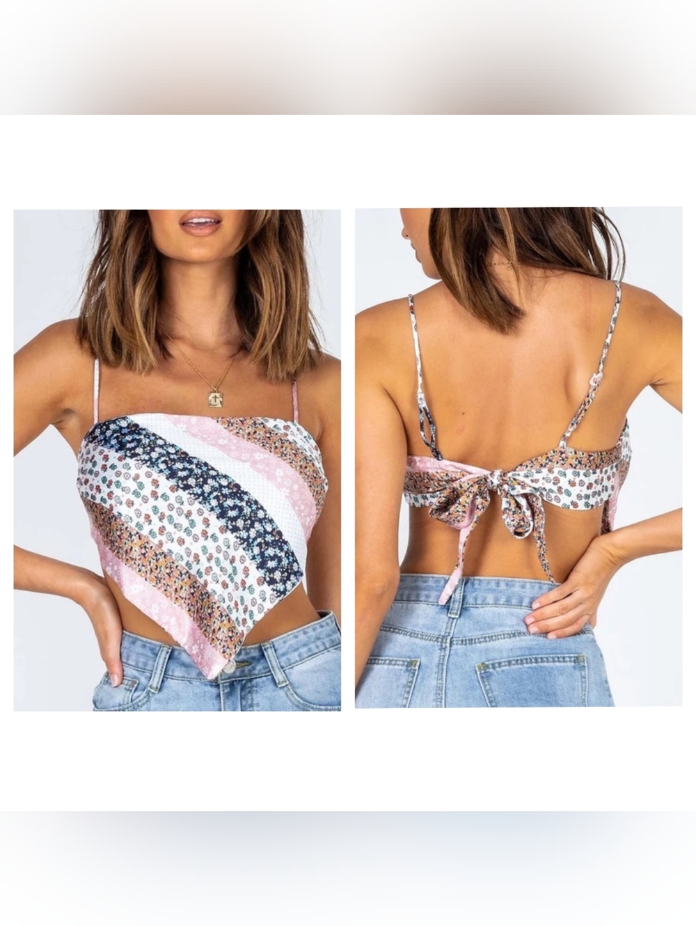 Princess Polly Chelina Blue Paisley Bandana Style Tank Top
